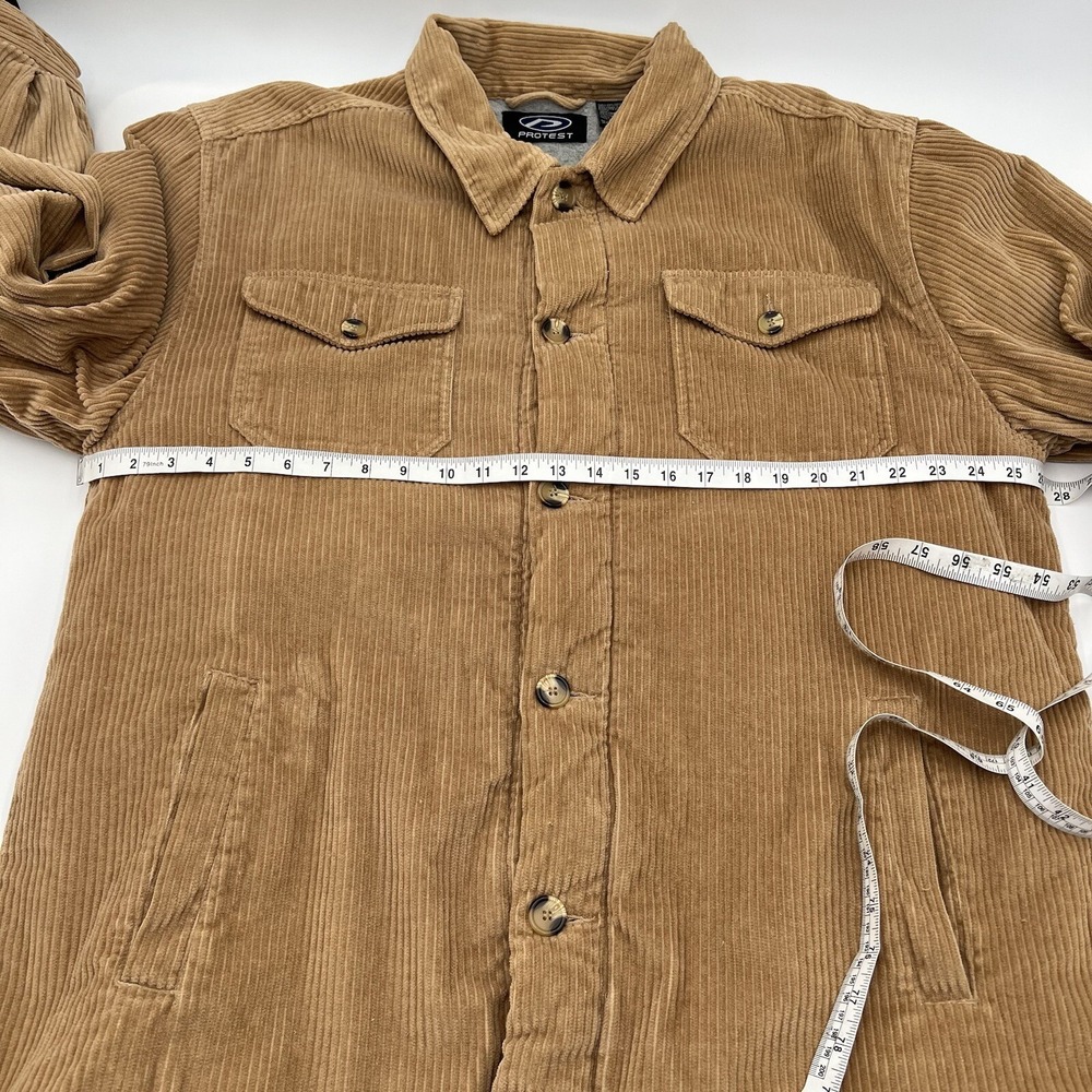 VTG 90s Men Protest Corduroy Quilted Skate Stussy Style Button Jacket Large Tall - Picture 8 of 10